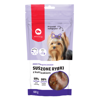Maced Przysmak Suszone Rybki z Kurczakiem dla psa op.60g