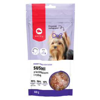 Maced Przysmak Sushi z królikiem i rybą dla psa op. 60g
