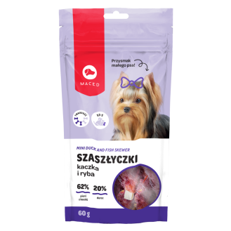 Maced Przysmak Szaszłyki kaczka i ryba dla psa op. 60g