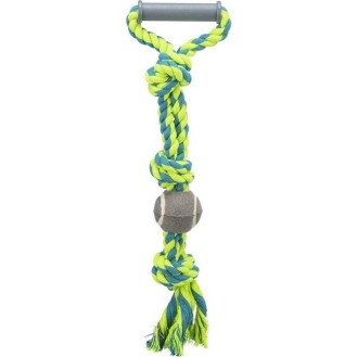 Trixie Sznur z uchwytem i piłką dla psa dł. 50cm kolor zielono-niebieski nr kat. 3280