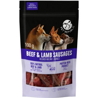 Pet Republic Przysmak Beef&Lamb Sauages dla psa op. 100g