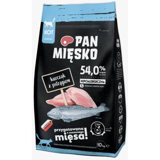 Pan Mięsko Kurczak z pstrągiem Sucha Karma dla kota op. 10kg