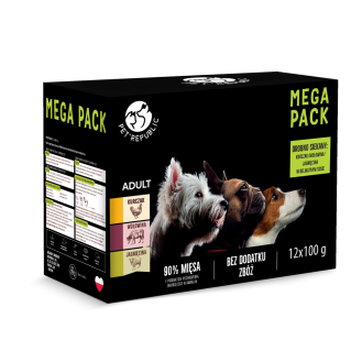 Pet Republic Mega Pack w sosie Mokra Karma dla psa op. 12x100g