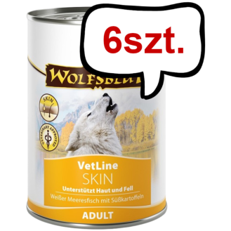 Wolfsblut VetLine Skin&Coat Mokra Karma dla psa op. 395g Pakiet 6szt.