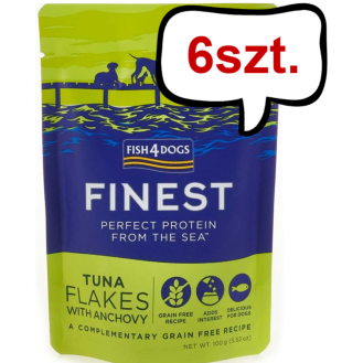 Fish4Dogs Finest Tuna Flakes with Anchovy Mokra Karma dla psa op. 100g Pakiet 6szt.