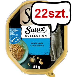 Sheba Sauce Collection Adult Tuńczyk Mokra Karma dla kota op. 85g Pakiet 22szt.