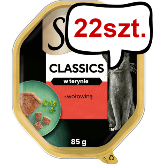 Sheba Classics in Pate Adult Wołowina Mokra Karma dla kota op. 85g Pakiet 22szt.