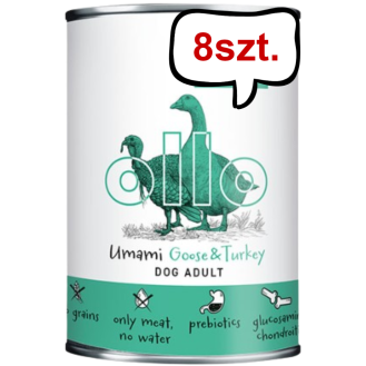 Ollo Umami Goose&Turkey Mokra Karma dla psa op. 400g Pakiet 8szt.