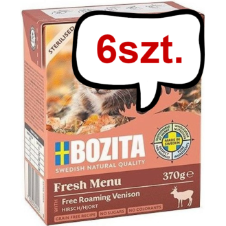 Bozita Adult Sterilised Dziczyzna w galaretce Mokra Karma dla kota op. 370g Pakiet 6szt.