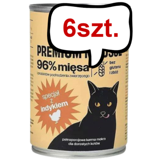 Comfy Appetit Premium Mousse z Indykiem Mokra karma dla kota 400g Pakiet 6szt.