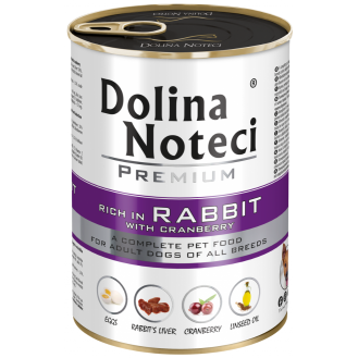 Dolina Noteci Premium Adult Królik z Żurawiną Mokra Karma dla psa op. 400g