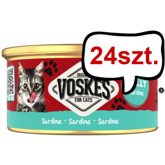 Voskes Original Jelly Sardine (Sardynki) Mokra Karma dla kota op. 85g Pakiet 24szt.