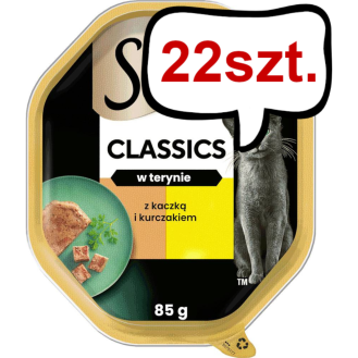 Sheba Classics in Pastete Adult Kaczka i kurczak Mokra Karma dla kota op. 85g Pakiet 22szt.