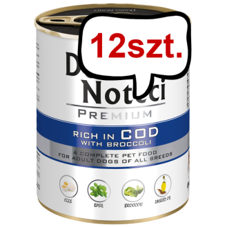 Dolina Noteci Premium Adult Dorsz z Brokułami Mokra Karma dla psa op. 800g Pakiet 12szt.