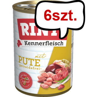 Rinti Kennerfleisch Indyk (mit pute) Mokra Karma dla psa op. 400g Pakiet 6szt.