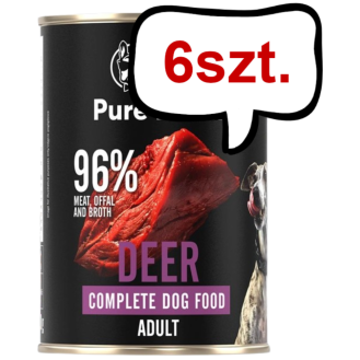 John Dog Pure Black Adult Deer Mokra Karma dla psa op. 400g Pakiet 6szt.