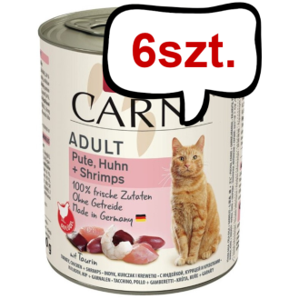 Animonda Carny Adult Wołowina i Indyk z Krewetkami Mokra Karma dla kota op. 800g Pakiet 6szt.