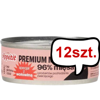 Comfy Appetit Premium Mousse z Wołowiną Mokra karma dla kota 85g Pakiet 12szt.