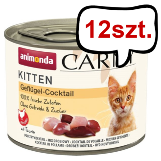 Animonda Carny Kitten Koktaji Drobiowy Mokra Karma dla kociąt op. 200g Pakiet 12szt.