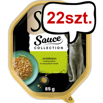 Sheba Sauce Speciale in Sauce Adult Królik z warzywami Mokra Karma dla kota op. 85g Pakiet 22szt.