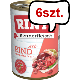Rinti Kennerfleisch Wołowina (mit rind) Mokra Karma dla psa op. 400g Pakiet 6szt.