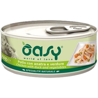 Oasy Natural Adult Chicken with Duck and Vegetables mokra karma dla psa op. 150g