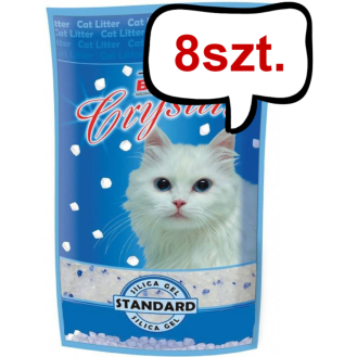 Super Benek Żwirek silikonowy Crystal zapach naturalny dla kota poj. 3.8l Pakiet 8szt. (30l)