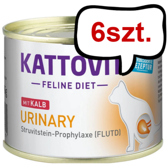 Kattovit Feline Diet Urinary z cielęciną (Kalb) Mokra Karma dla kota op. 185g Pakiet 6szt.