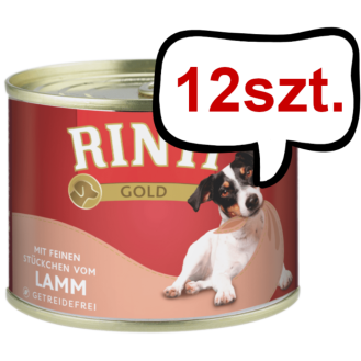 Rinti Gold Jagnięcina (mit lamm) Mokra Karma dla psa op. 185g Pakiet 12szt.