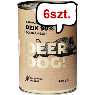 Deer Dog Adult Dzik z topinamburem Mokra Karma dla psa op. 400g Pakiet 6szt.