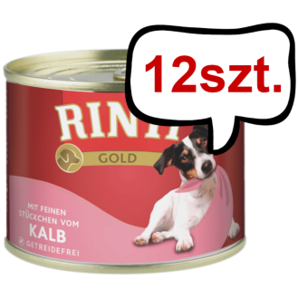 Rinti Gold Cielęcina (mit kalb) Mokra Karma dla psa op. 185g Pakiet 12szt.