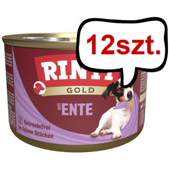 Rinti Gold Kaczka (mit ente) Mokra Karma dla psa op. 185g Pakiet 12szt.