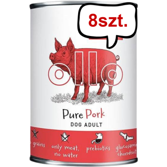 Ollo Pure Pork Mokra Karma dla psa op. 400g Pakiet 8szt.
