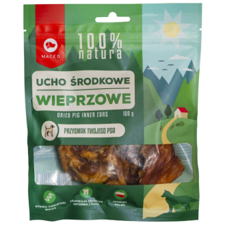 Maced Ucho środkowe wieprzowe dla psa op. 100g