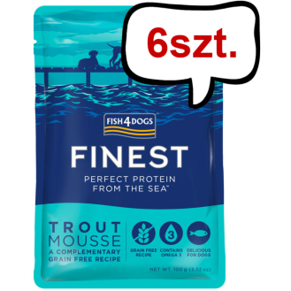 Fish4Dogs Finest Trout Mousse Mokra Karma dla psa op. 100g Pakiet 6szt.