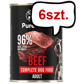 John Dog Pure Black Adult Beef Mokra Karma dla psa op. 400g Pakiet 6szt.