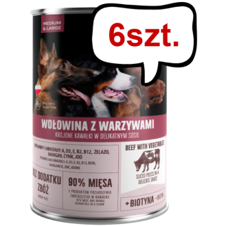 Pet Republic Adult Wołowina z warzywami Mokra Karma dla psa op. 1250g Pakiet 6szt.