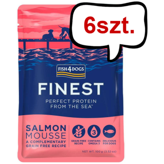 Fish4Dogs Finest Salmon Mousse Mokra Karma dla psa op. 100g Pakiet 6szt.