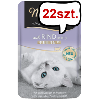 Miamor Ragout Royale Kitten Wołowina Mokra Karma dla kociąt op. 100g Pakiet 22szt.