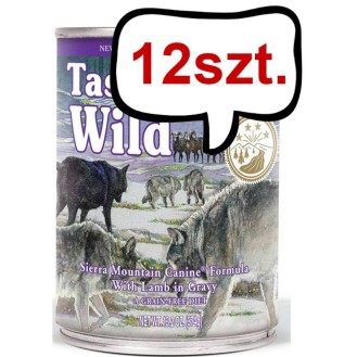 Taste of the Wild Sierra Mountain Mokra Karma dla psa op. 390g Pakiet 12szt.