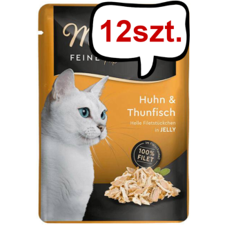 Miamor Feine Filets Adult Tuńczyk i kurczak Mokra Karma dla kota op. 100g SASZETKA Pakiet 12szt.