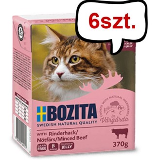 Bozita Adult Wołowina w galaretce Mokra Karma dla kota op. 370g Pakiet 6szt.