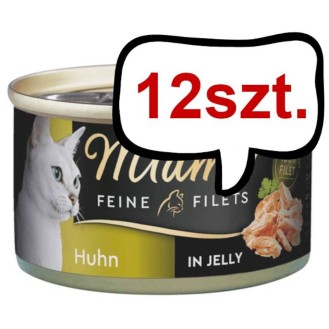 Miamor Feine Filets Adult Filet z kurczaka w delikatnej galaretce op. 100g Puszka Pakiet 12szt.