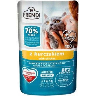 Frendi Kawałki z Kurczakiem w Delikatnym Sosie Mokra Karma dla kota op. 100g