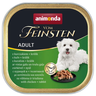 Animonda vom Feinsten Adult kurczak z królikiem Mokra Karma dla psa op. 150g WYPRZEDAŻ