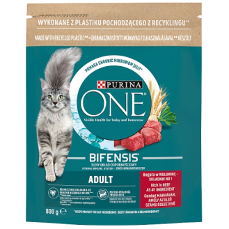 Purina ONE Cat Adult z Wołowiną Sucha Karma dla kota op. 800g