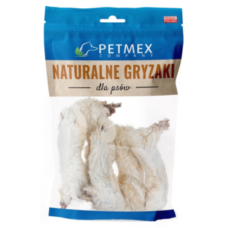 Petmex Łapki królicze z futrem dla psa op. 100g