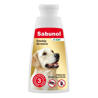 Sabunol Emulsja do mycia zwalczająca pchły i kleszcze dla psa op. 150ml