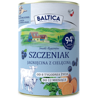 Baltica Smaki Regionów Puppy Jagnięcina z Cielęciną Mokra Karma dla szczeniaka op. 400g