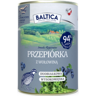 Baltica Smaki Regionów Adult Przepiórka z Wołowiną Mokra Karma dla psa op. 400g